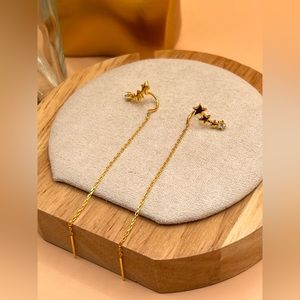 G6032•Threader Type•Tassel•14K Gold Plated•Gift For Her